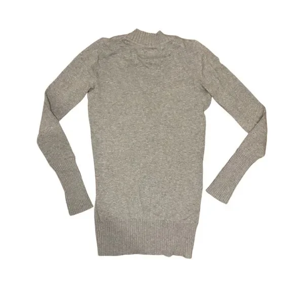 American Eagle Slouchy V-Neck Knit Sweater Gray Size M - Picture 4 of 7